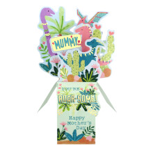 Mummy You're Roarsome Dino-Riffic Fun Mother's Day Pop Up Clever Cube Card