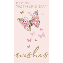 Beautiful Flutter In Luxury! Mother's Day Hand-Finished Greeting Card