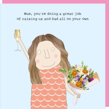 Rosie Made A Thing Mum And Dad Cheers! Mother's Day Funny Greeting Card