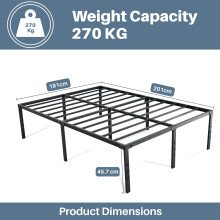 (KING( 191 X 200 X 45.7CM )) Twin/Double/Queen/King Metal Beds Frame Modern Stylish Comfy Bedroom Furniture