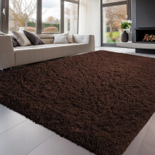 (160cm x 230cm (5ft 3" x 7ft 6"), Brown) Non Slip Rugs Shaggy Thick Large Living Room Rugs Bedroom Carpets Hallway Runner & Bath Door Mats
