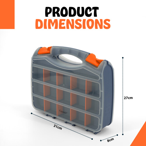 32 Compartment Storage Box Storage Screw Tool Organiser Carry Case Nails, Nuts 1