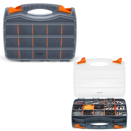 32 Compartment Storage Box Storage Screw Tool Organiser Carry Case Nails, Nuts