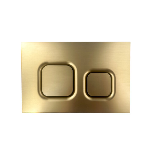 NES Home Nes Home Toilet WC Cistern Frame with Avant Brushed Brass Square Push Button 2