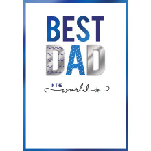Father's Day Card Best Dad In The World Embellished Greeting Cards