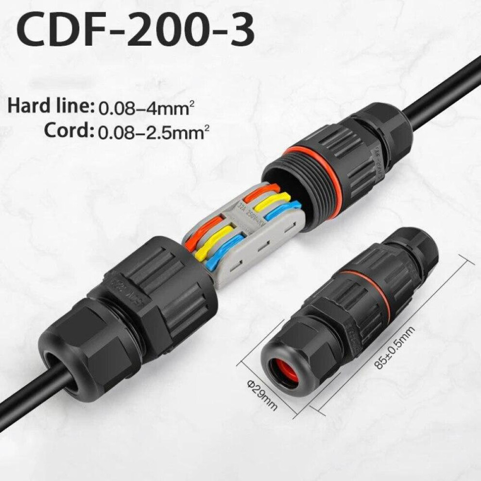 (type 2) Waterproof Joint Wire Quick Connection Waterproof Connector 2/3 Pin Solder Less LED Lamp Wiring Outdoor Rainproof Terminal