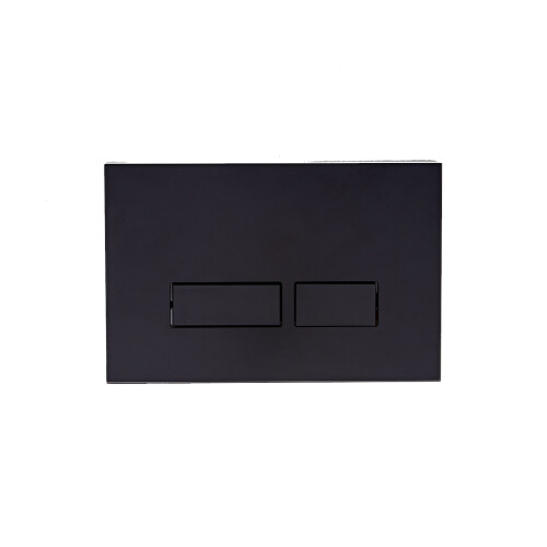 NES Home Nes Home Wall Hung WC Cistern Frame with Matt Black Square Button Flush Plate 2