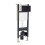 NES Home Nes Home Wall Hung WC Cistern Frame with Matt Black Square Button Flush Plate 1