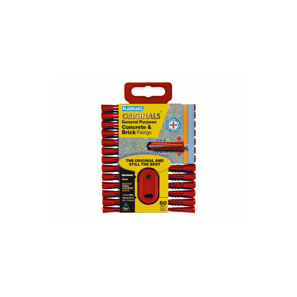 Plasplugs Sgp550 General Purpose Multifix Fixings (Pack Of 50) 5010047125500