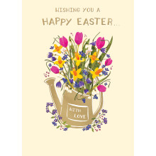 Wishing You A Happy Easter Sprinkle Spring Joy Contemporary Easter Greeting Card