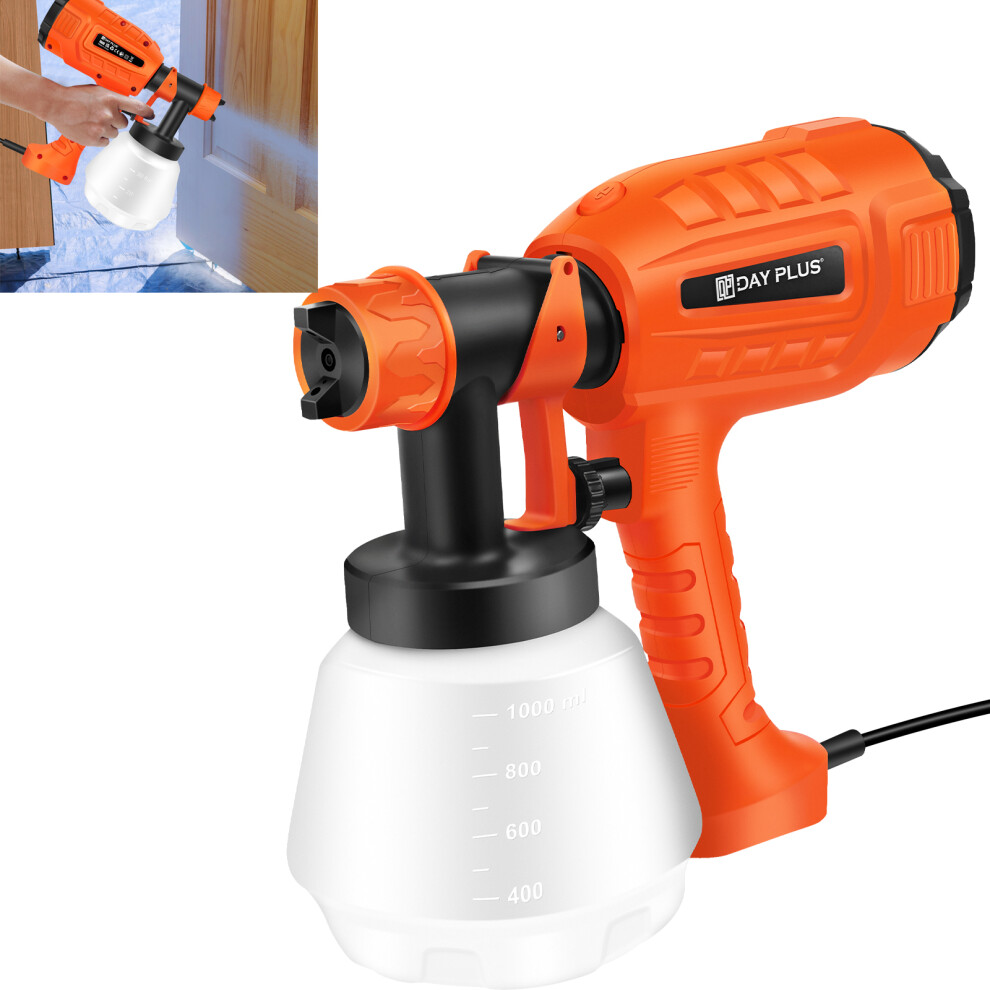 Paint Sprayer,1000ml DIY Electric Spray Gun for Wall & Fence, with 3 Spray Modes, Detachable Container and Adjustable Valve Knob for Painting Projects