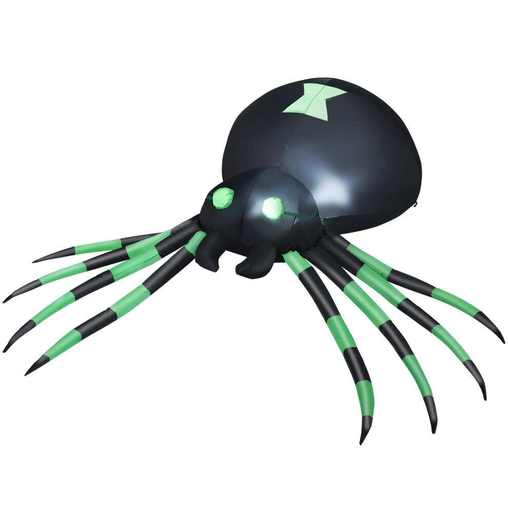 6FT Halloween Inflatable Spider w/ LED Lights & Powerful Blower