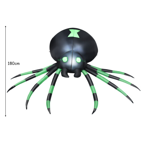 Casart 6FT Halloween Inflatable Spider w/ LED Lights & Powerful Blower 1