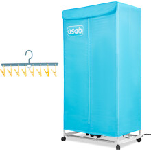 2-Tier Heated Clothes Airer with Cover Fast Drying Indoor Dryer