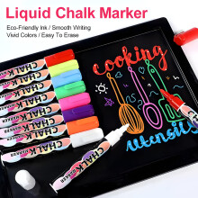 8 Liquid Chalk Markers Erasable Colour Neon Marker Pens set for kids