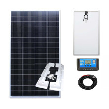 (200w Mono PWM Kit 12v) Lowenergie Mono Solar Panel Battery Charging Kit with Charger Controller & Mounting Bracket Set. For Caravans, Motorhomes, Boats