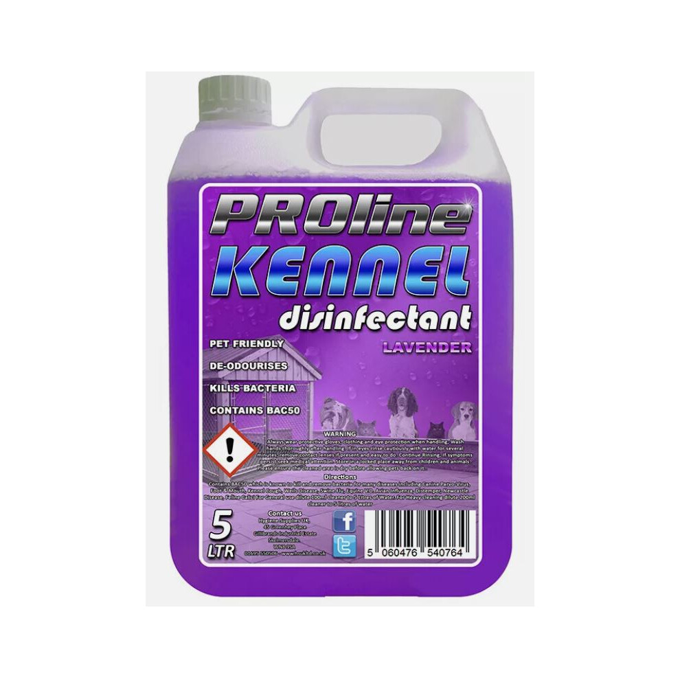 PROline Kennel Disinfectant 5L Lavender Scent With Odour Neutralisers