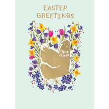 Easter Greetings Eggcellent Blooms Contemporary Easter Greeting Card