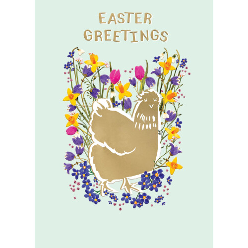 Easter Greetings Eggcellent Blooms Contemporary Easter Greeting Card 1