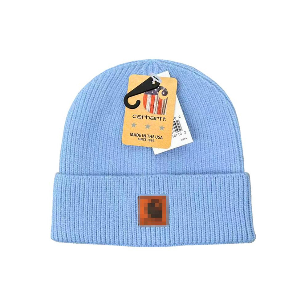 (Light Blue) Carhartt Hat Beanie Unisex Winter Thickened Knit Cap Keep Warm Fashion Gift