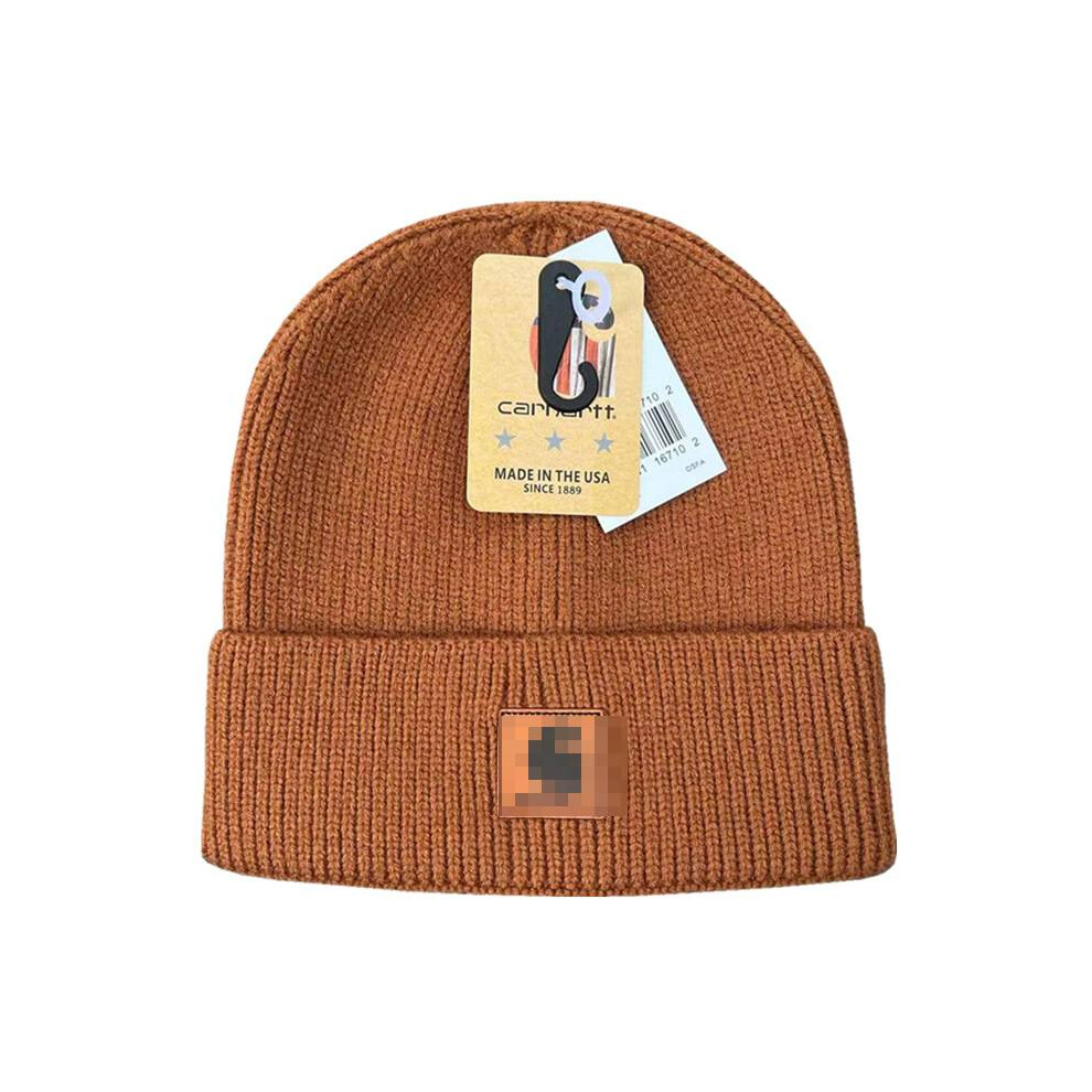 (Caramel ) Carhartt Hat Beanie Unisex Winter Thickened Knit Cap Keep Warm Fashion Gift