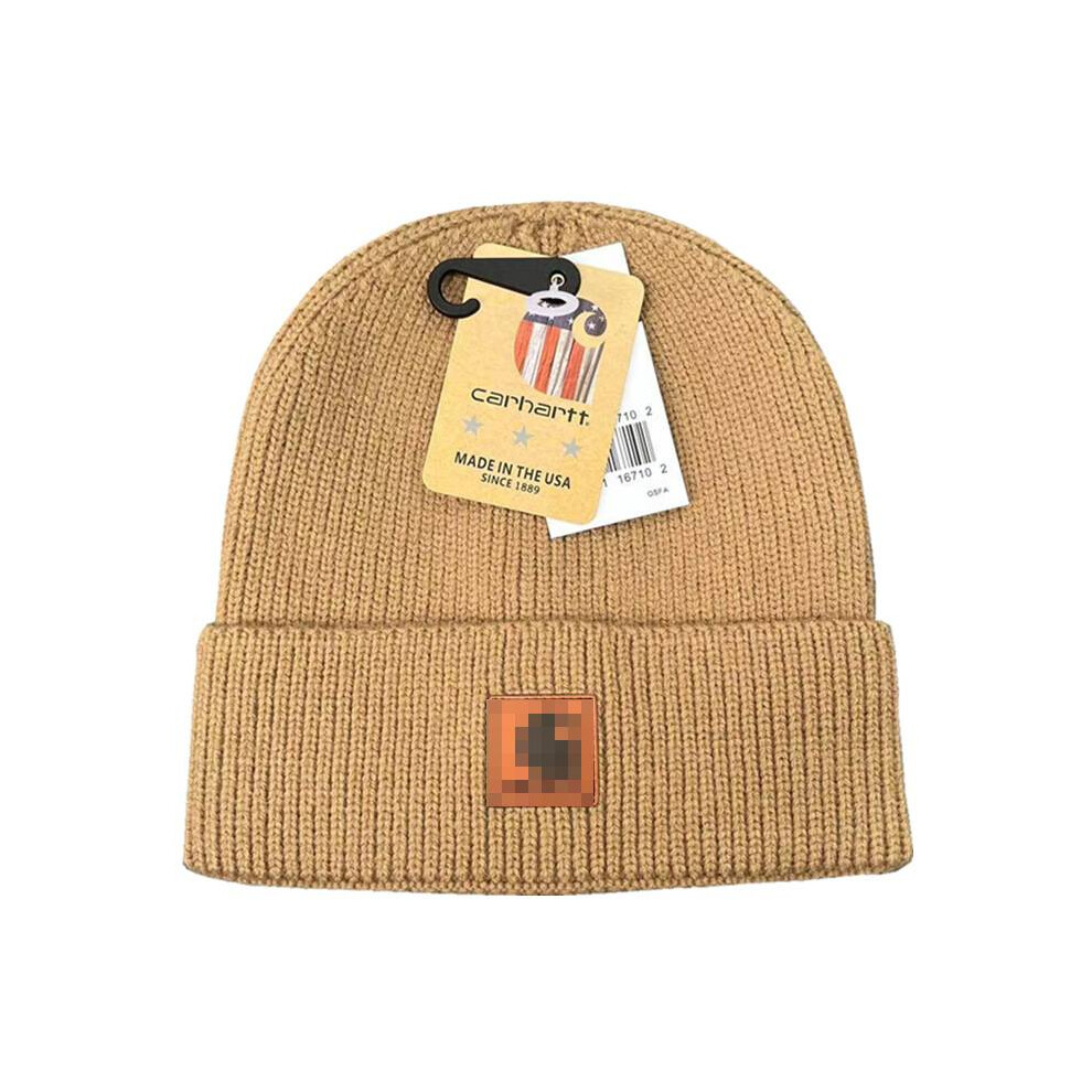 (Khaki) Carhartt Hat Beanie Unisex Winter Thickened Knit Cap Keep Warm Fashion Gift