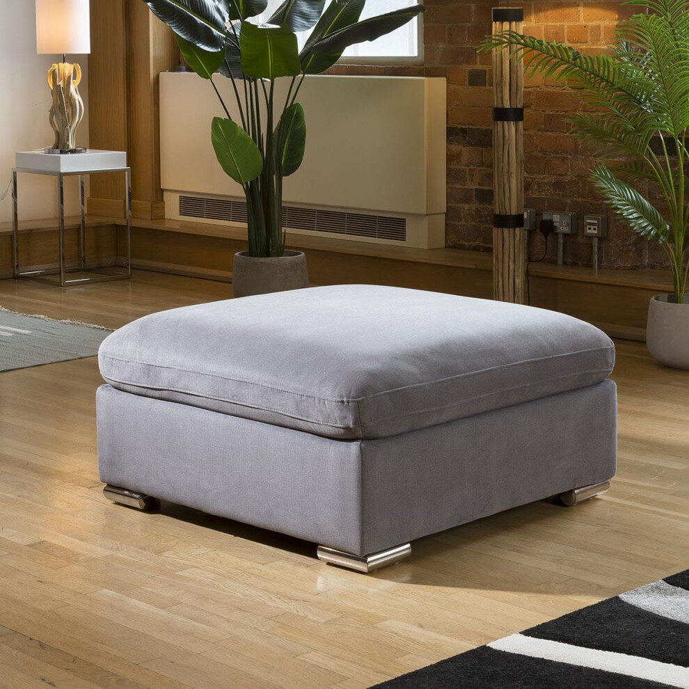 Mikey Footstool - Mid Grey