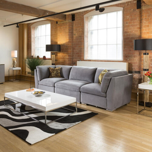 Mikey 3 Seater Modular Sofa - Mid Grey 1