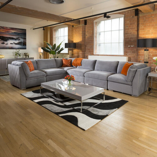 Mikey 6 Seater Corner Sofa - Mid Grey 15R 2