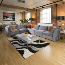 Mikey 6 Seater Corner Sofa - Mid Grey 15R