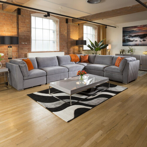 Mikey 6 Seater Corner Sofa - Mid Grey 15L 1