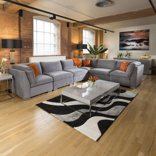 Mikey 6 Seater Corner Sofa - Mid Grey 15L 2