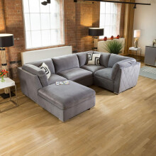 Mikey 4 Seater U-Shape Sofa - Mid Grey 5L