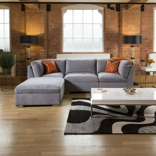 Mikey 3 Seater Modular Sofa - Mid Grey 2L 1