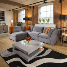 Mikey 4 Seater Corner Sofa - Mid Grey 12R