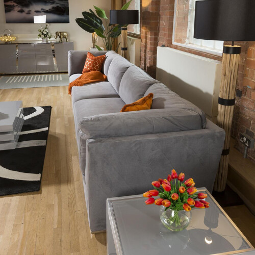 Mikey 4 Seater Modular Sofa - Mid Grey 16