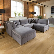 Mikey 4 Seater Corner Sofa - Mid Grey 3L