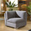 Mikey 4 Seater Corner Sofa - Mid Grey 3L 6