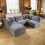 Mikey 4 Seater Corner Sofa - Mid Grey 3L 3