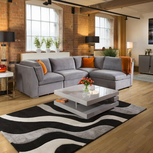 Mikey 4 Seater Corner Sofa - Mid Grey 12L 1