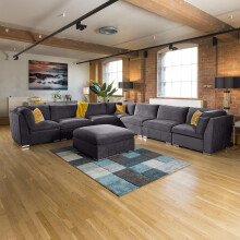 Mikey 8 Seater Corner Sofa - Dark Grey 17