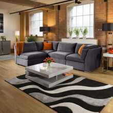 Mikey 4 Seater Corner Sofa - Dark Grey 12R