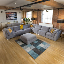 Mikey 8 Seater Corner Sofa - Mid Grey 17