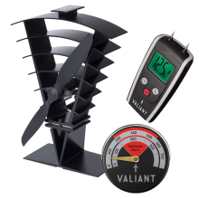 Valiant Vanquish Stove Fan, Magnetic Thermometer and Moisture Meter