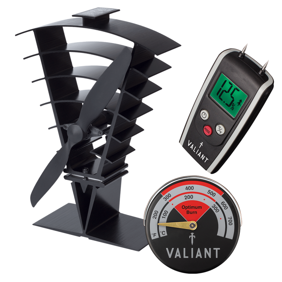 Valiant Vanquish Stove Fan, Red Thermometer & Moisture Meter