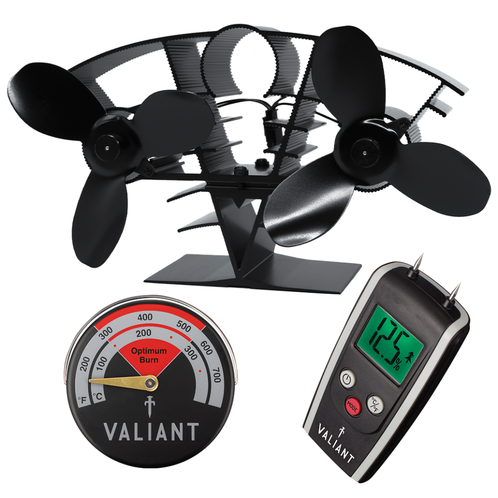 Valiant Whirlwind Stove Fan, Red Thermometer & Moisture Meter