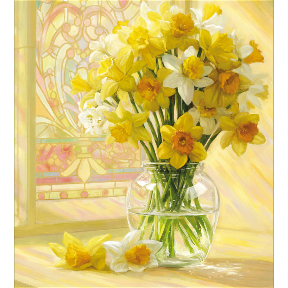 Pack Of 5 Easter Divine Daffodils Artistic Pack Of Easter Greeting Cards