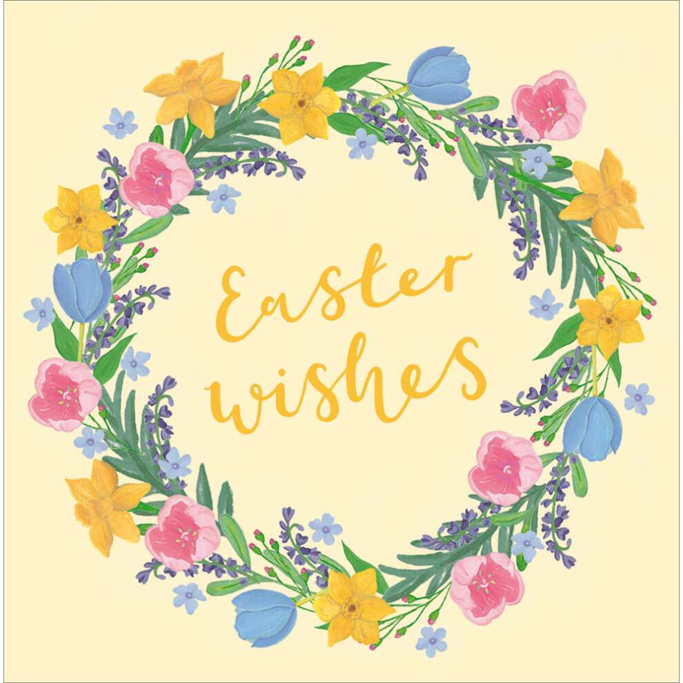 Woodmansterne Easter Wishes Hop Into Spring Artistic Easter Greeting Card