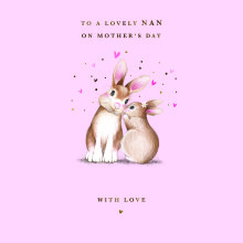 To A Lovely Nan Grandbunny's Love Artistic Mother's Day Greeting Card