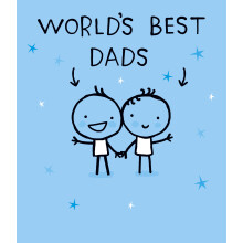 World's Best Dads Super Dads Unite! Father's Day Contemporary Greeting Card